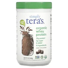 Simply Tera's, органічний сироватковий протеїн, чорний шоколад, 340 г (12 унцій)