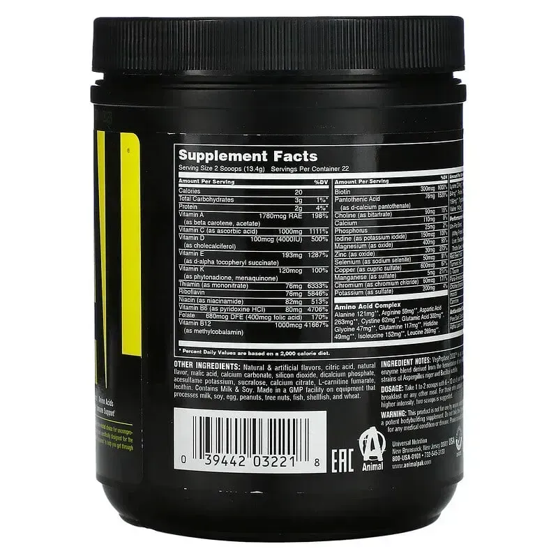Вітаміни Animal Pak Powder Orange Crushed Flavour Universal Nutrition 295 г
