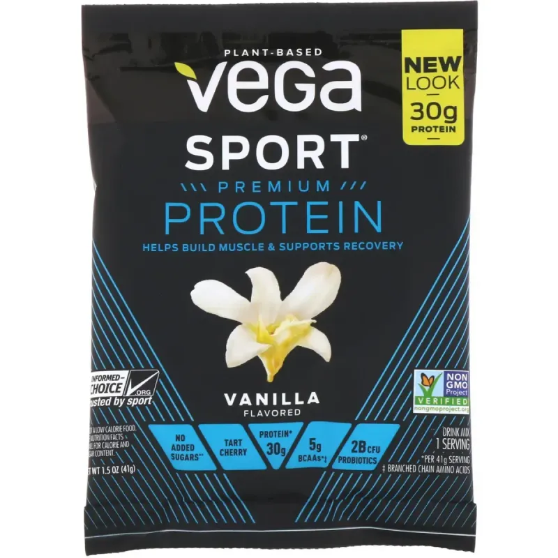Протеїновий напій, ваніль, Vega, 12 пакетиків, 1,45 унції (41 г) кожен