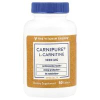 The Vitamin Shoppe, Carnipure® L-Carnitine, 1,000 mg, 50 Tablets