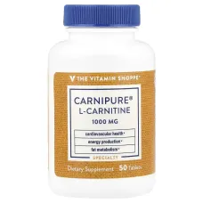 The Vitamin Shoppe, Carnipure® L-Carnitine, 1,000 mg, 50 Tablets