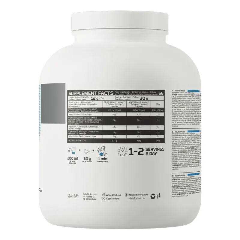 OstroVit, 100% Whey Protein, яблучний пиріг, 2000 г