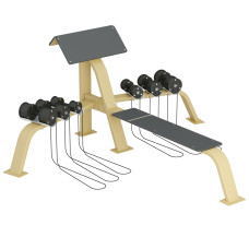 Парта Скотта Explode KF815 з гантелями і лавкою