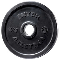 Диск InterAtletika LCA025-M, 10 кг, гумовий