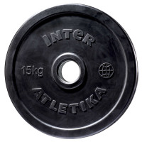 Диск InterAtletika LCA026-M, 15 кг, гумовий