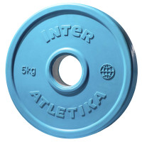 Диск InterAtletika LCA031-M, 5 кг, обрезиненный, цветной