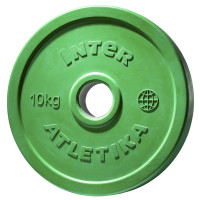 Диск InterAtletika LCA032-M, 10 кг, гумовий, кольоровий