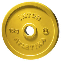 Диск InterAtletika LCA033-M, 15 кг, обрезиненный, цветной
