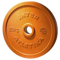 Диск InterAtletika LCA034-M, 20 кг, обрезиненный, цветной
