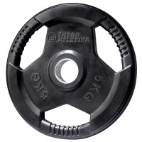 Диск InterAtletika LCAH038-M, 5 кг, гумовий, з ручками