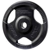 Диск InterAtletika LCAH041-M, 20 кг, гумовий, з ручками