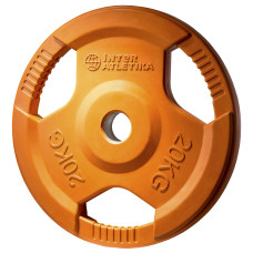 Диск InterAtletika LCAH048-M, 20 кг, гумовий, кольоровий