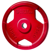 Диск InterAtletika LCAH049-M, 25 кг, гумовий, кольоровий