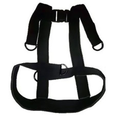 Жилет для тяги InterAtletika M13-18 для тренажеров, нейлон, с карабином, черный