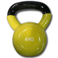 Гиря Fitex Explode MD2201, 4 кг, чугун/винил, желтая