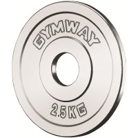 Диск дробовий GymWay MP-2.5K 2,5 кг, сталевий білий (олімпійський стандарт)