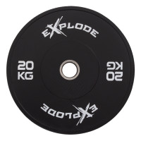 Диск Explode PP207-L, 20 кг, бамперний, пресована гума, чорний