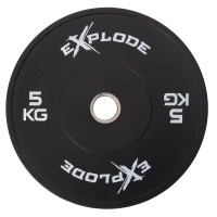 Диск Explode PP207-L, 5 кг, бамперний, пресована гума, чорний
