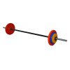 Штанга InterAtletika S-25, 25 кг, 1.5 м, Ø25 мм, пластиковое покрытие