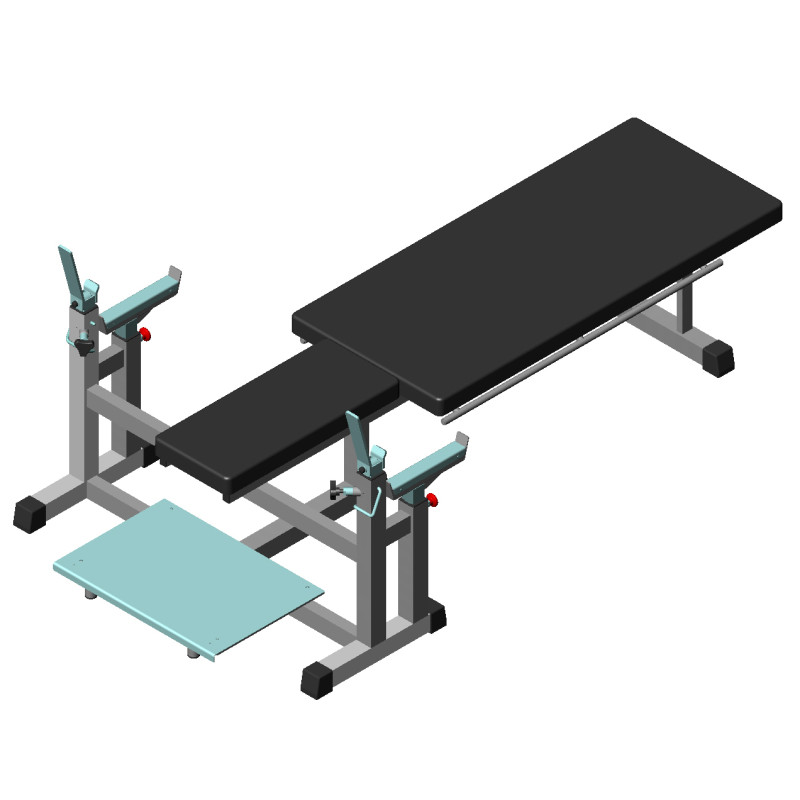Скамья для жима горизонтальная параолимпийская Interatletika ST326.1 с роликами