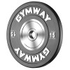 Диск GymWay TPR-15K, 15 кг, 450/51 мм, каучук, чорний