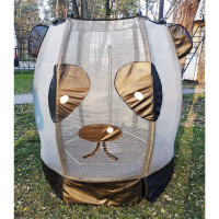 Батут Techsport Панда TX-B7108, 160 см, сталь, полипропилен, PVC, чёрный/белый