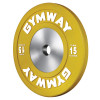 Диск GymWay WPR-15K, 15 кг, бамперний, натуральний каучук, жовтий