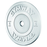 Диск GymWay WPR-5K, 5 кг, бамперний, натуральний каучук, білий