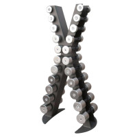 Стойка с набором гантелей хром-пластик 0,5-10 кг Xline X410