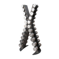 Стійка з набором гантелей хром-пластик 0,5-10 кг Xline XR410