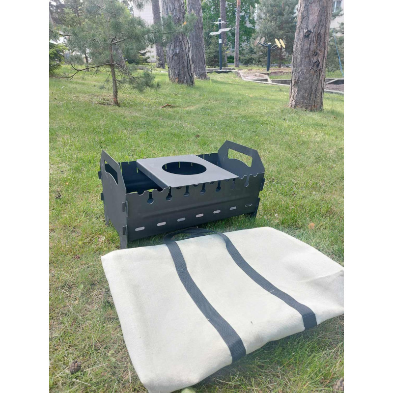 Мангал раскладной InterAtletika С3354.2 с подставкой под казан