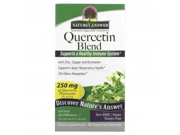 Кверцетин, 250 мг, Quercetin Blend, Nature's Answer, 60 вегетаріанських капсул