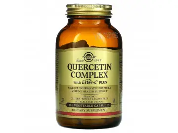 Комплекс Кверцетину з Вітаміном С, Quercetin Complex with Ester-C Plus, Solgar, 100 вегетеріанських капсул