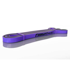 Двухслойная резинка для подтягиваний и спорта EasyFit Premium, Сопротивление 7-15 кг, Длина 200 см, Ширина 1,3 см, Толщина 4,5 мм, Латекс, Фиолетовый