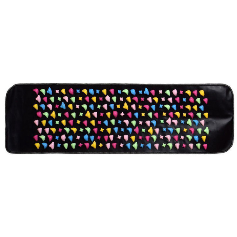 Ортопедичний масажний килимок EasyFit для стоп з камінчиками, Довжина 120 см, Ширина 35 см, Нейлон, Чорний