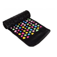 Ортопедичний масажний килимок EasyFit для стоп з камінчиками, Довжина 120 см, Ширина 35 см, Нейлон, Чорний