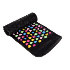 Ортопедический массажный коврик EasyFit для стоп с камешками, Длина 120 см, Ширина 35 см, Нейлон, Черный