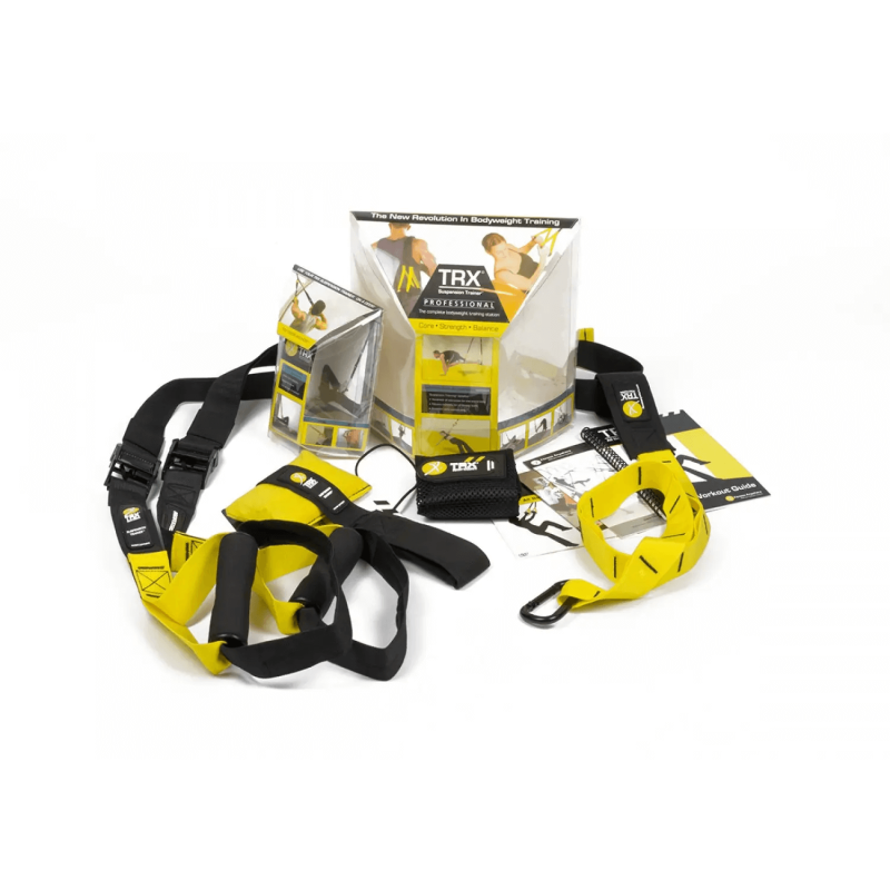 Набір для фітнесу: Петлі TRX EasyFit Suspension Trainer (P1), Довжина 100-140 см, Ширина строп 3,8 см, Макс. вага 160 кг + Швидкісна скакалка EasyFit з підшипником, Довжина 280 см, Пластик + Координаційні сходи, Довжина 10 м, Сходинки 20 шт