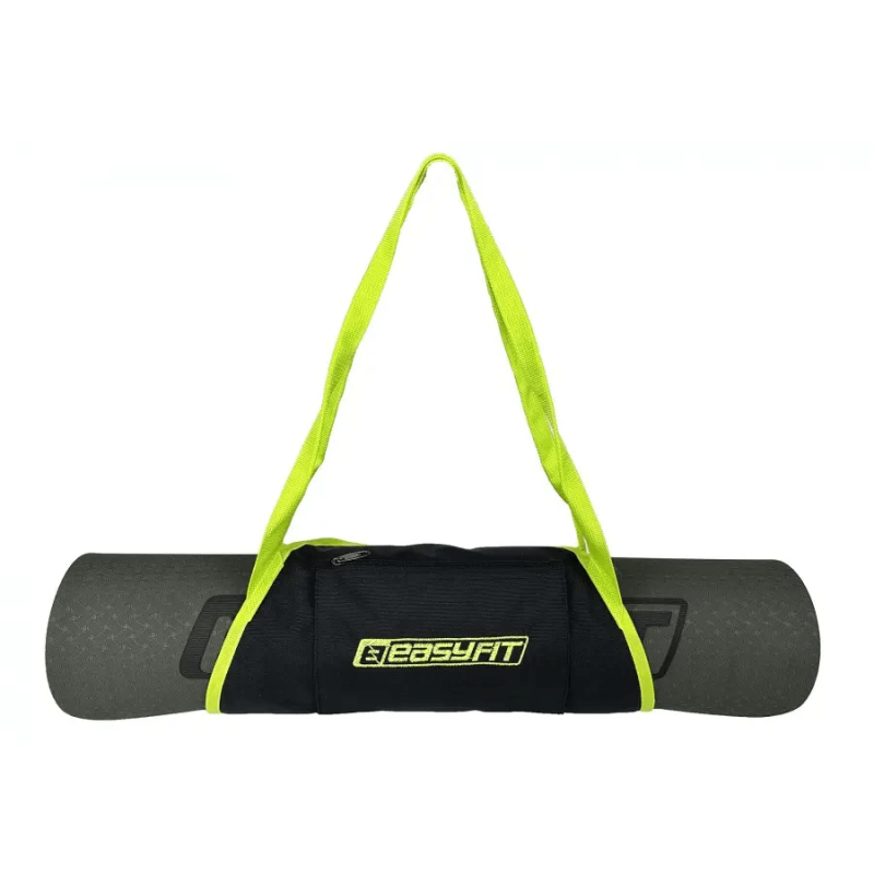 Набір для йоги: Двошаровий килимок EasyFit TPE+TC 183х61 см, товщина 6мм + Сумка-переноска для килимка + Масажний ролик EasyFit Grid Roller PRO 45х14 см + Чохол для ролика