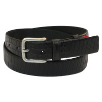 Мужской кожаный ремень под брюки Skipper 1040-35 черный 3,5 см