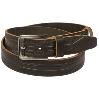 Ремень под джинсы Skipper коричневый 3,8 см