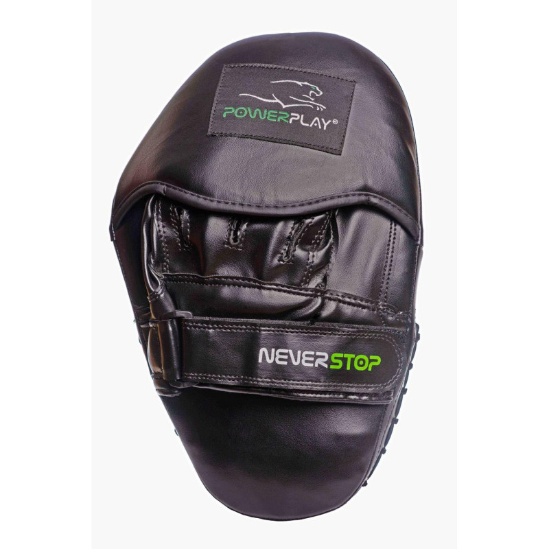 Лапи боксерські PowerPlay 3051 Чорно-Зелені PU [пара]