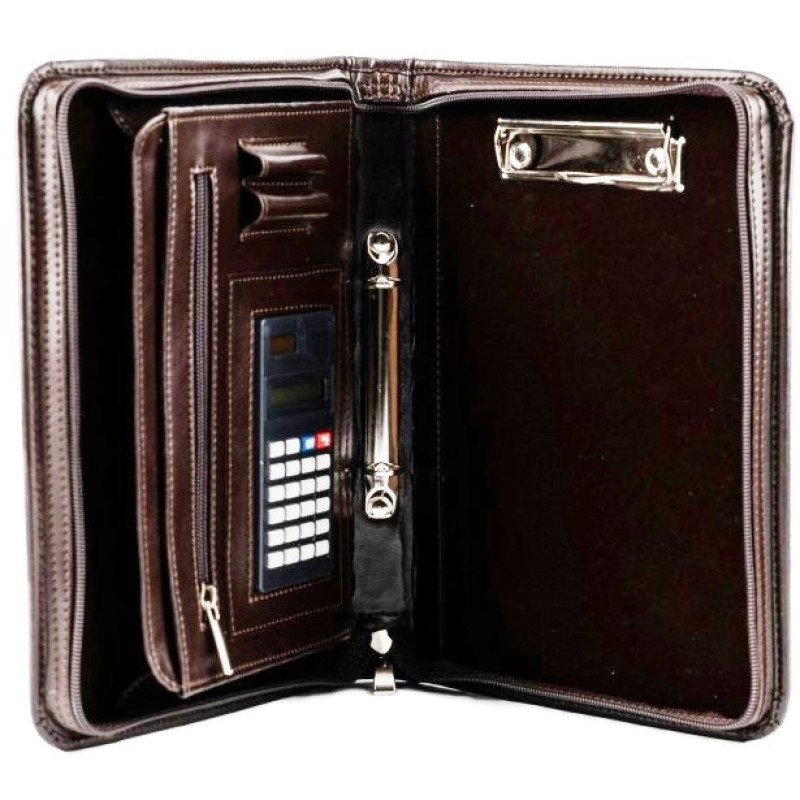 Папка з еко шкіри Amo коричнева Ssbw10 brown