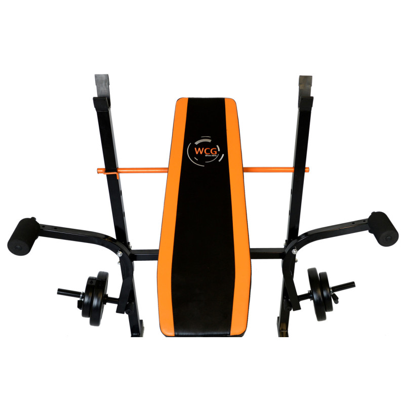 Скамья Для Жима WCG 0055 + Приставка Скотта Набор штанга 98 кг