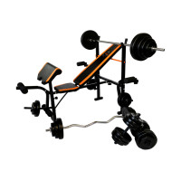 Скамья Для Жима WCG 0055 + Приставка Скотта Набор штанга 98 кг