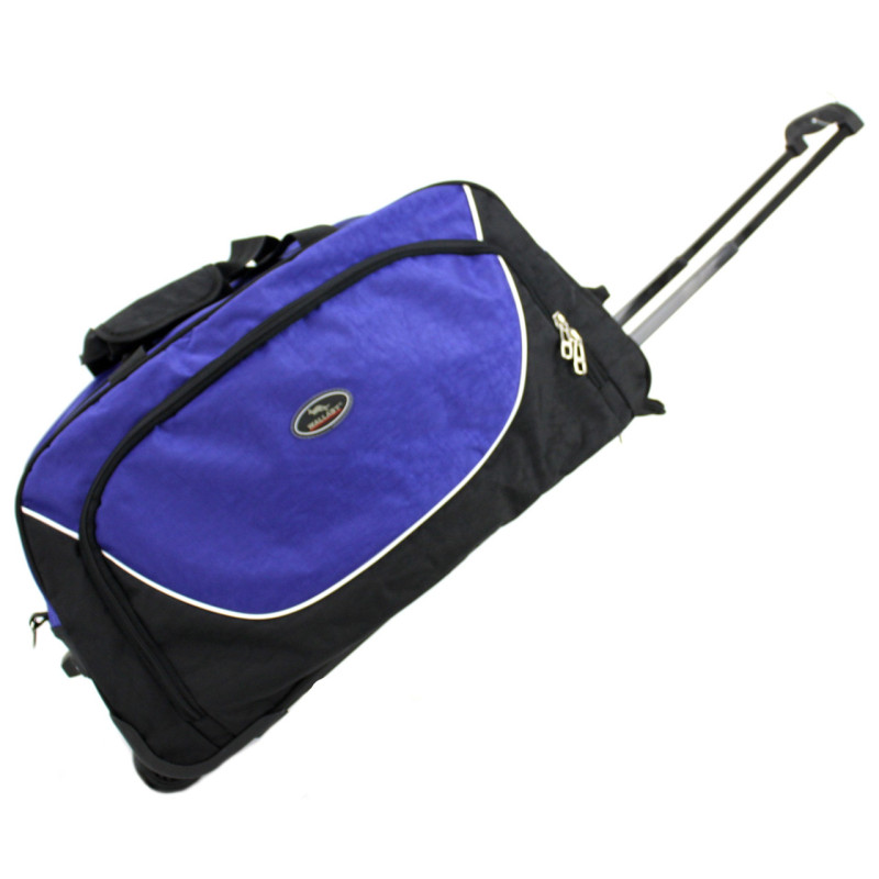 Сумка дорожная на колесах 57L Wallaby 10428-3 чёрный с синим