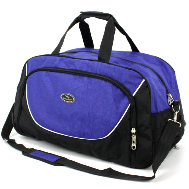 Сумка дорожная на колесах 57L Wallaby 10428-3 чёрный с синим