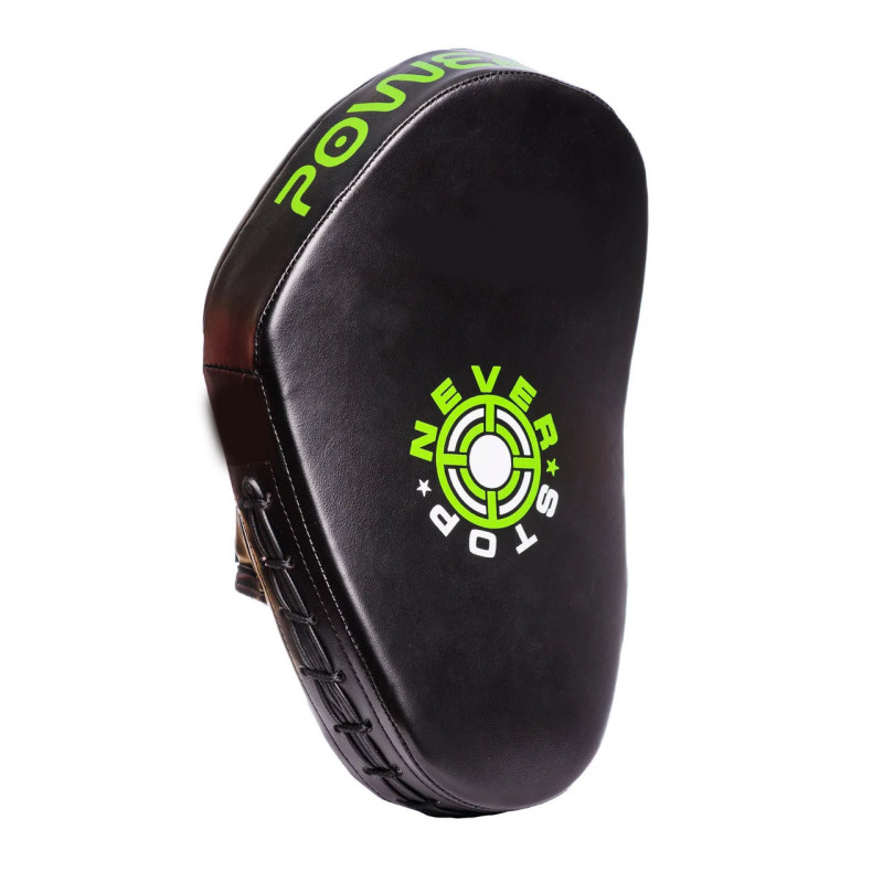 Лапи боксерські PowerPlay 3051 Чорно-Зелені PU [пара]