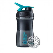 Шейкер спортивний (пляшка) BlenderBottle SportMixer Flip 20oz/590ml Black/Teal Шейкер спортивний (пляшка) BlenderBottle SportMixer Flip 20oz/590ml Black/Teal