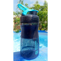 Шейкер спортивний (пляшка) BlenderBottle SportMixer Flip 20oz/590ml Black/Teal Шейкер спортивний (пляшка) BlenderBottle SportMixer Flip 20oz/590ml Black/Teal